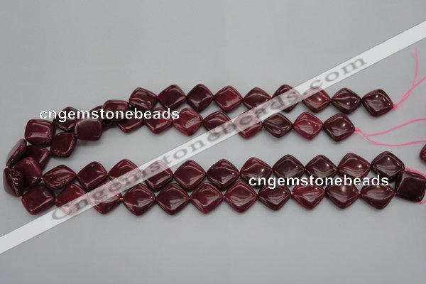 CRC841 15.5 inches 14*14mm diamond Brazilian rhodochrosite beads