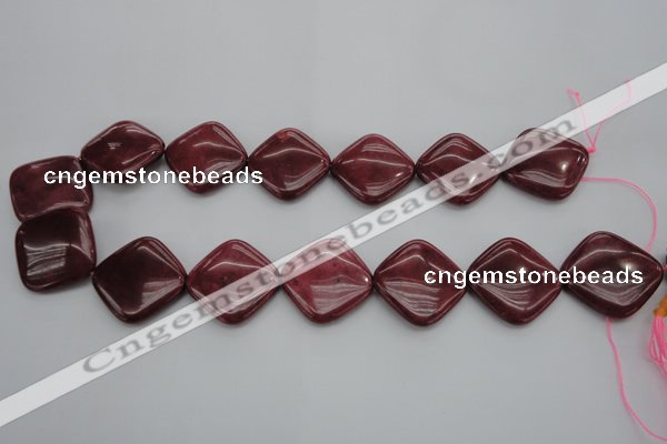 CRC842 15.5 inches 25*25mm diamond Brazilian rhodochrosite beads