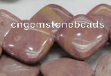 CRC86 15.5 inches 25*25mm diamond rhodochrosite gemstone beads