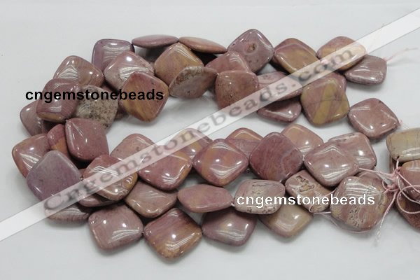 CRC86 15.5 inches 25*25mm diamond rhodochrosite gemstone beads