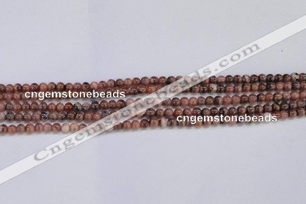 CRC911 15.5 inches 4mm round natural rhodochrosite beads