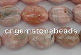 CRC930 15.5 inches 8*12mm oval natural rhodochrosite beads