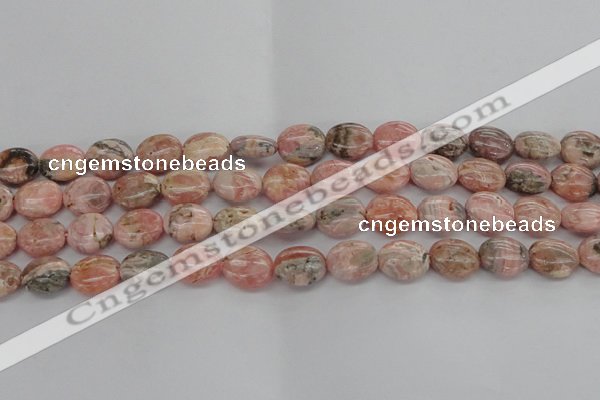 CRC930 15.5 inches 8*12mm oval natural rhodochrosite beads