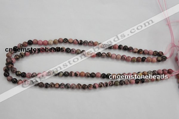 CRD01 15.5 inches 6mm round natural rhodonite gemstone beads