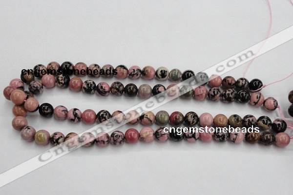 CRD03 15.5 inches 10mm round natural rhodonite gemstone beads