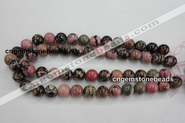 CRD04 15.5 inches 12mm round natural rhodonite gemstone beads