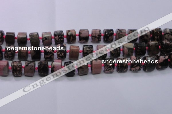 CRD20 15.5 inches 11*15*15mm faceted triangle rhodonite gemstone beads