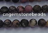 CRD23 15.5 inches 4mm round matte rhodonite beads wholesale