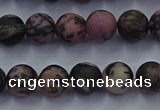 CRD24 15.5 inches 6mm round matte rhodonite beads wholesale