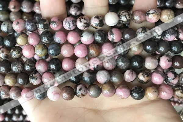 CRD352 15.5 inches 8mm round rhodonite beads wholesale