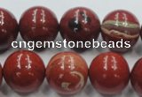 CRE03 16 inches 18mm round natural red jasper beads wholesale