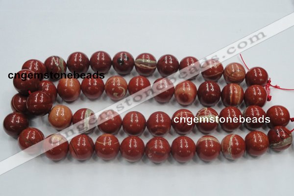 CRE03 16 inches 18mm round natural red jasper beads wholesale