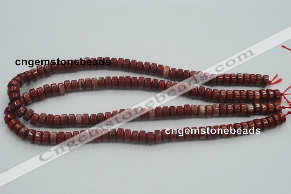 CRE05 16 inches 5*8mm rondelle natural red jasper beads wholesale