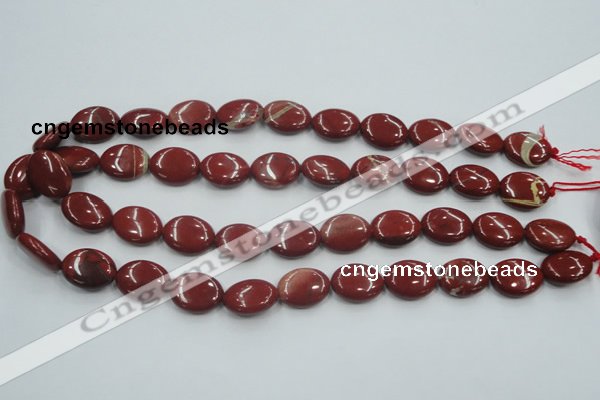 CRE11 16 inches 13*18mm oval natural red jasper beads wholesale