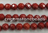 CRE153 15.5 inches 8mm faceted round red jasper beads wholesale