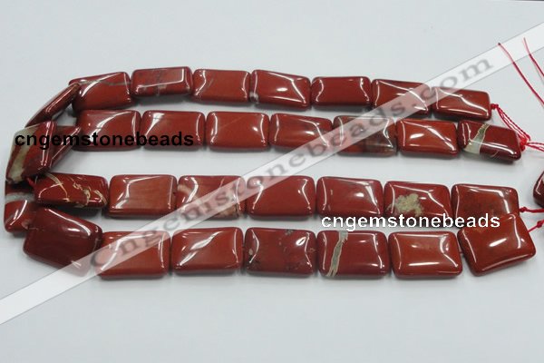 CRE17 16 inches 18*25mm rectangle natural red jasper beads wholesale