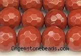 CRE360 15 inches 6mm faceted round red jasper beads wholesale