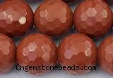 CRE365 15 inches 8mm faceted round red jasper beads