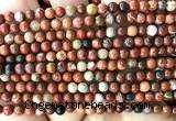 CWJ370 15 inches 4mm round red jasper beads wholesale