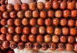 CRE386 15 inches 10mm faceted round red jasper beads wholesale