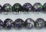 CRF05 15.5 inches 12mm round dyed rain flower stone beads wholesale