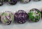 CRF08 15.5 inches 18mm round dyed rain flower stone beads wholesale