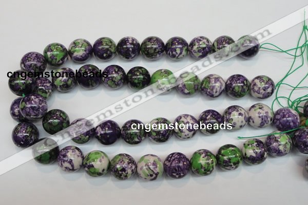 CRF08 15.5 inches 18mm round dyed rain flower stone beads wholesale