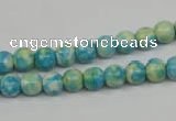 CRF101 15.5 inches 6mm round dyed rain flower stone beads wholesale