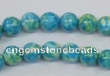 CRF102 15.5 inches 8mm round dyed rain flower stone beads wholesale