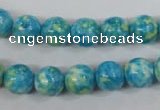 CRF103 15.5 inches 10mm round dyed rain flower stone beads wholesale