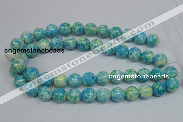 CRF106 15.5 inches 16mm round dyed rain flower stone beads wholesale