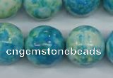 CRF108 15.5 inches 20mm round dyed rain flower stone beads wholesale