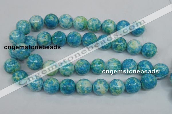 CRF108 15.5 inches 20mm round dyed rain flower stone beads wholesale