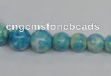 CRF111 15.5 inches 6mm - 14mm round dyed rain flower stone beads