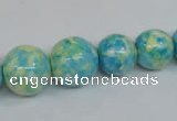 CRF112 15.5 inches 10mm - 20mm round dyed rain flower stone beads