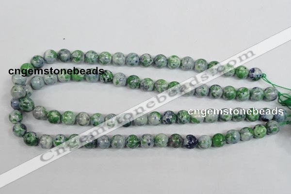 CRF152 15.5 inches 8mm round dyed rain flower stone beads wholesale