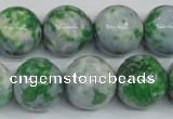 CRF156 15.5 inches 16mm round dyed rain flower stone beads wholesale