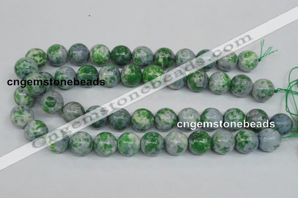 CRF156 15.5 inches 16mm round dyed rain flower stone beads wholesale