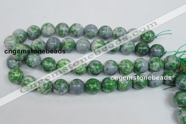 CRF157 15.5 inches 18mm round dyed rain flower stone beads wholesale