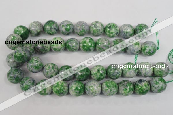 CRF158 15.5 inches 20mm round dyed rain flower stone beads wholesale