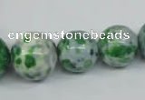 CRF162 15.5 inches 10mm - 20mm round dyed rain flower stone beads