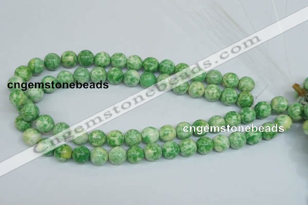 CRF184 15.5 inches 12mm round dyed rain flower stone beads wholesale
