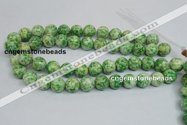 CRF186 15.5 inches 16mm round dyed rain flower stone beads wholesale