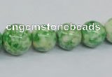 CRF192 15.5 inches 10mm - 20mm round dyed rain flower stone beads