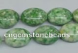 CRF206 15.5 inches 13*18mm oval dyed rain flower stone beads