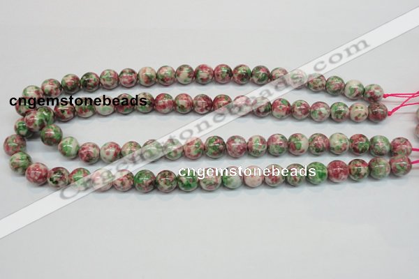 CRF23 15.5 inches 8mm round dyed rain flower stone beads wholesale