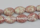 CRF263 15.5 inches 10*14mm oval dyed rain flower stone beads