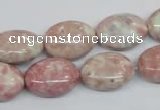 CRF265 15.5 inches 13*18mm oval dyed rain flower stone beads