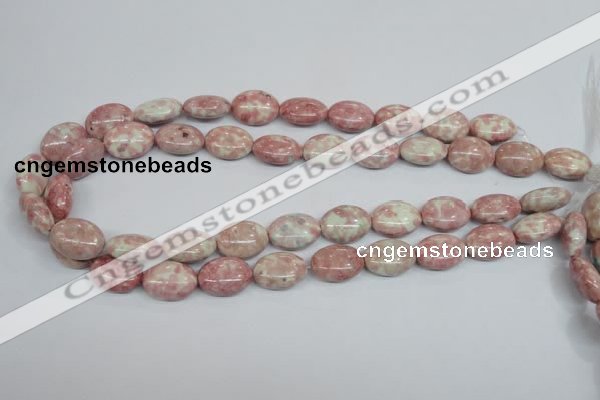 CRF265 15.5 inches 13*18mm oval dyed rain flower stone beads