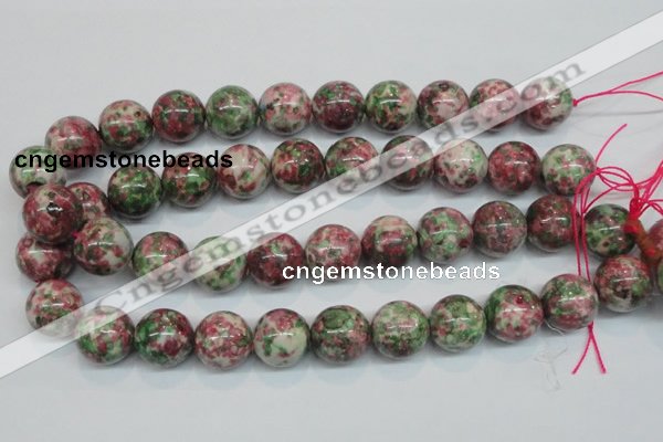 CRF28 15.5 inches 18mm round dyed rain flower stone beads wholesale